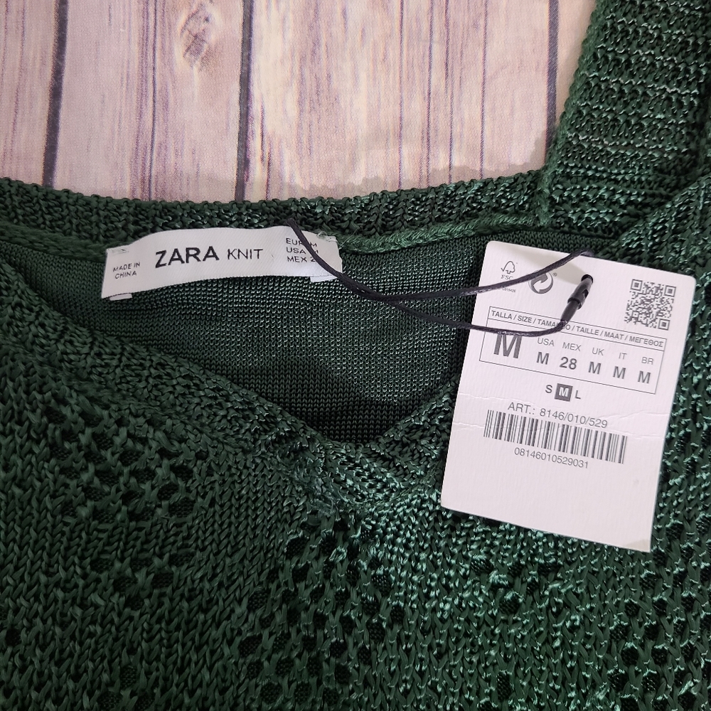 NWT ZARA knit soft open top sz M - Picture 7 of 9